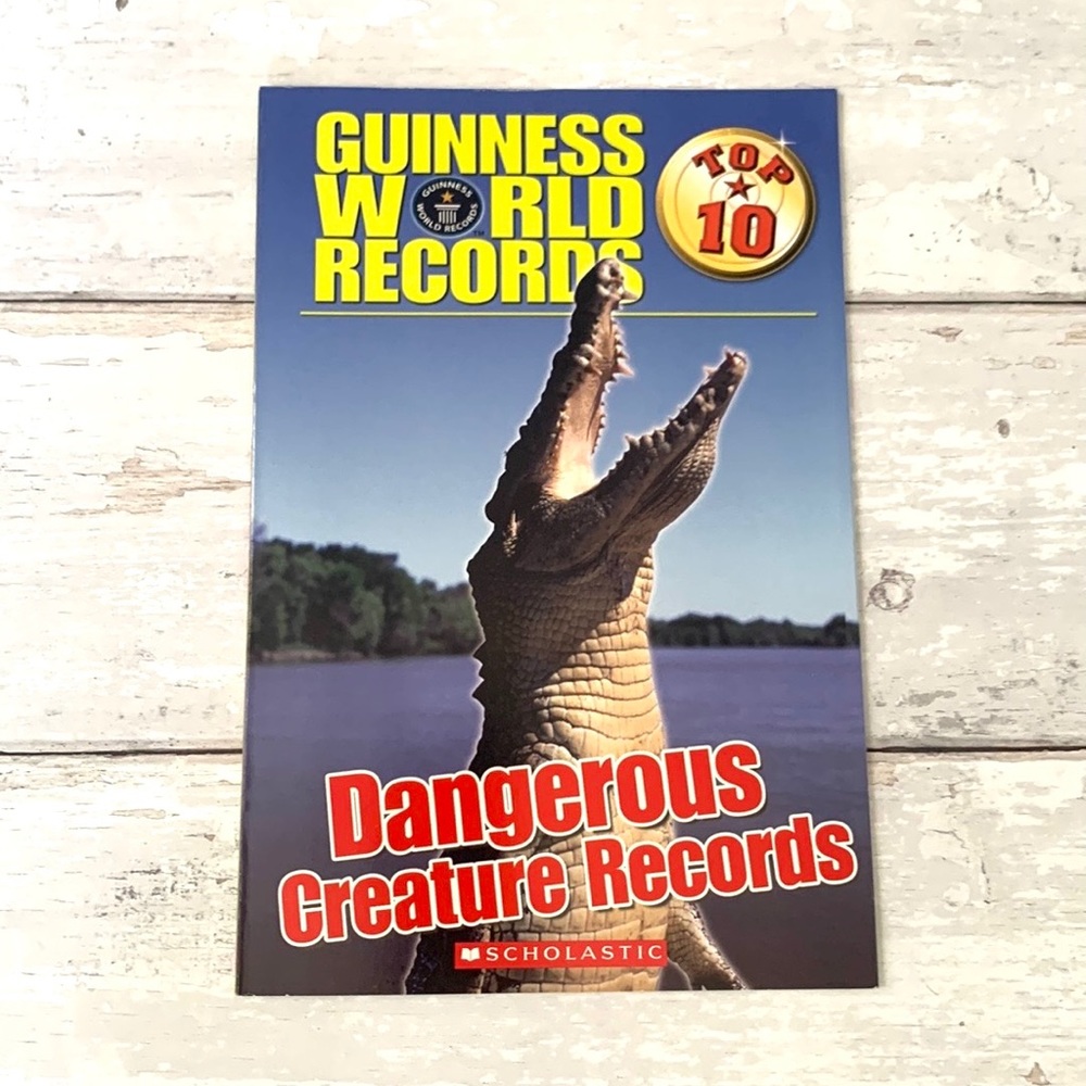Guinness World Records Top 10 Book Dangerous Creatures Scholastic NEW